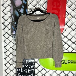 Garage Slouchy Crop Knit Sweater